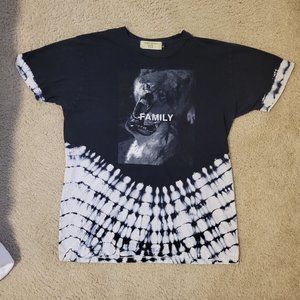 Darc Sport Men's LARGE T-Shirt - Wolves Family Bone Dry Tie Dye